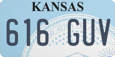 KS license plate 616GUV