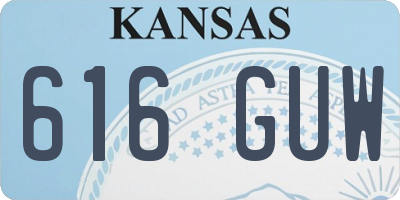 KS license plate 616GUW
