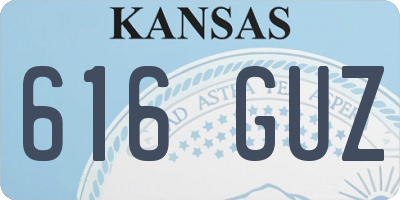 KS license plate 616GUZ