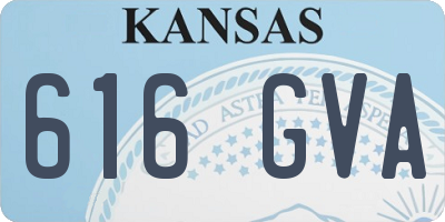 KS license plate 616GVA