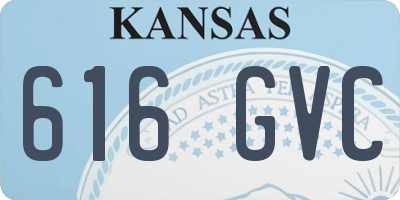 KS license plate 616GVC