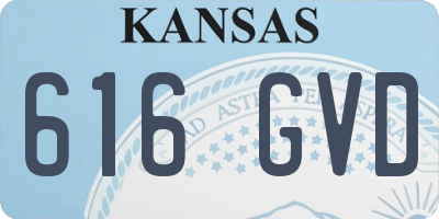 KS license plate 616GVD