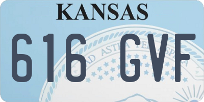 KS license plate 616GVF