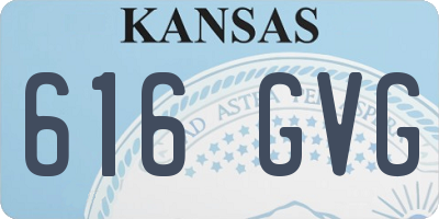 KS license plate 616GVG