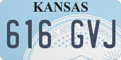 KS license plate 616GVJ