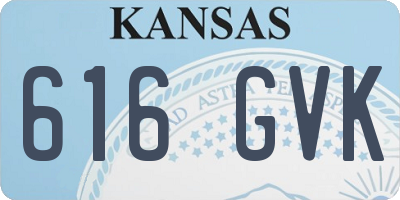 KS license plate 616GVK