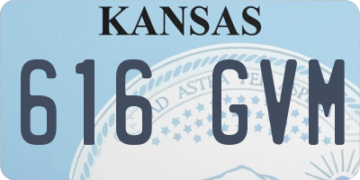 KS license plate 616GVM