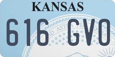 KS license plate 616GVO