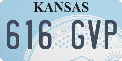 KS license plate 616GVP