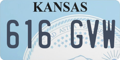 KS license plate 616GVW