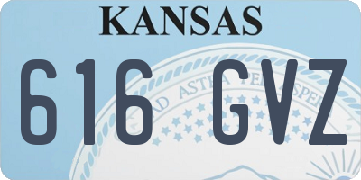 KS license plate 616GVZ