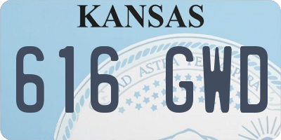 KS license plate 616GWD