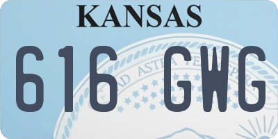 KS license plate 616GWG