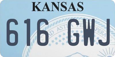 KS license plate 616GWJ