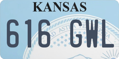 KS license plate 616GWL