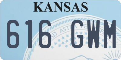 KS license plate 616GWM