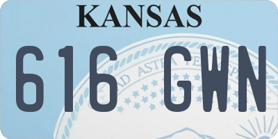 KS license plate 616GWN