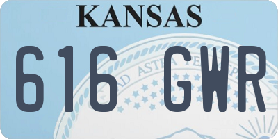KS license plate 616GWR