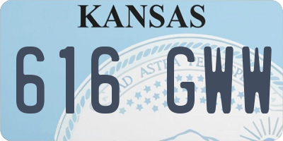 KS license plate 616GWW