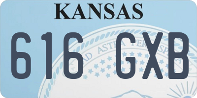 KS license plate 616GXB