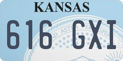KS license plate 616GXI