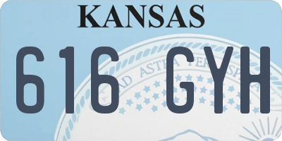 KS license plate 616GYH