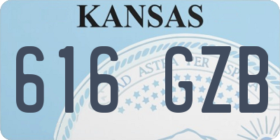 KS license plate 616GZB