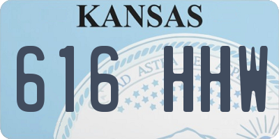 KS license plate 616HHW