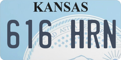 KS license plate 616HRN