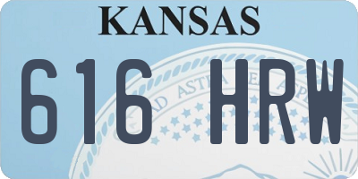 KS license plate 616HRW