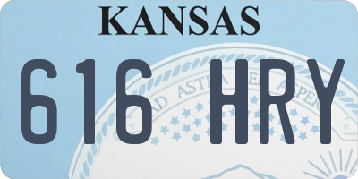 KS license plate 616HRY