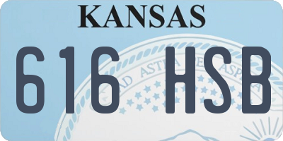 KS license plate 616HSB