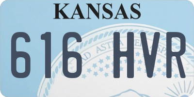 KS license plate 616HVR