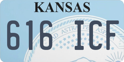 KS license plate 616ICF