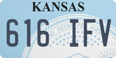 KS license plate 616IFV