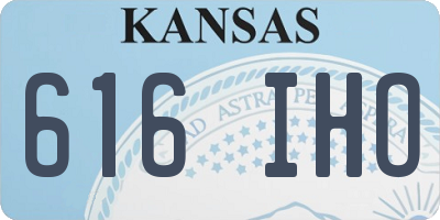 KS license plate 616IHO