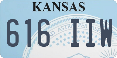 KS license plate 616IIW