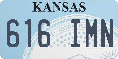 KS license plate 616IMN