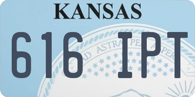 KS license plate 616IPT