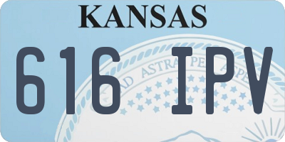 KS license plate 616IPV