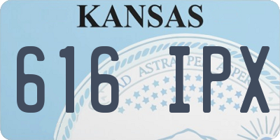KS license plate 616IPX