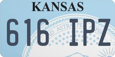KS license plate 616IPZ