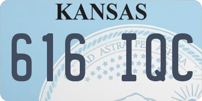 KS license plate 616IQC