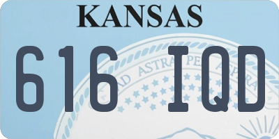 KS license plate 616IQD