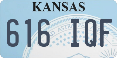 KS license plate 616IQF