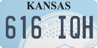 KS license plate 616IQH