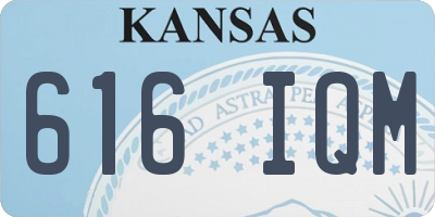 KS license plate 616IQM