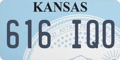 KS license plate 616IQO
