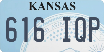 KS license plate 616IQP
