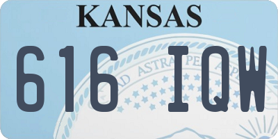 KS license plate 616IQW